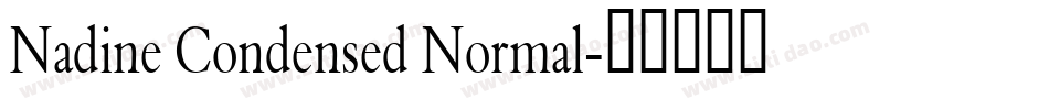 Nadine Condensed Normal字体转换